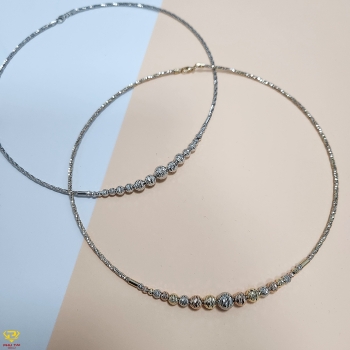 Kiềng mềm vàng trắng (mã KM 113)